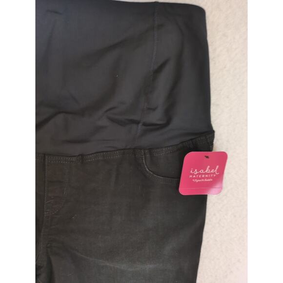 Isabel Maternity by Ingrid & Isabel Bermuda Black Jean Cut Off‎ Short size 18 - Picture 2 of 9
